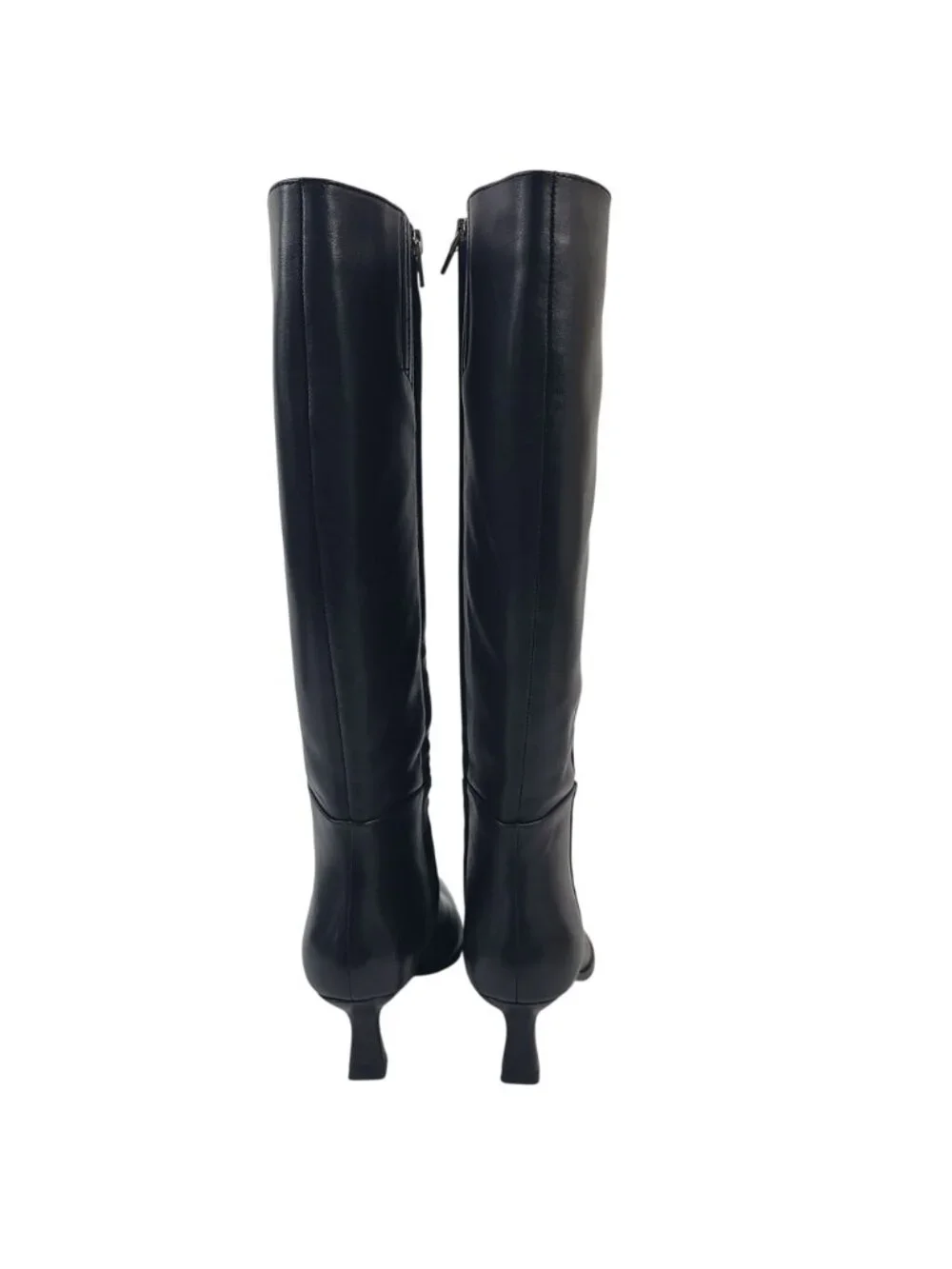 NEW Dolce Vita Auggie Black Leather Knee-High Boots Size 7.5 Kitten Heel - Picture 8 of 10